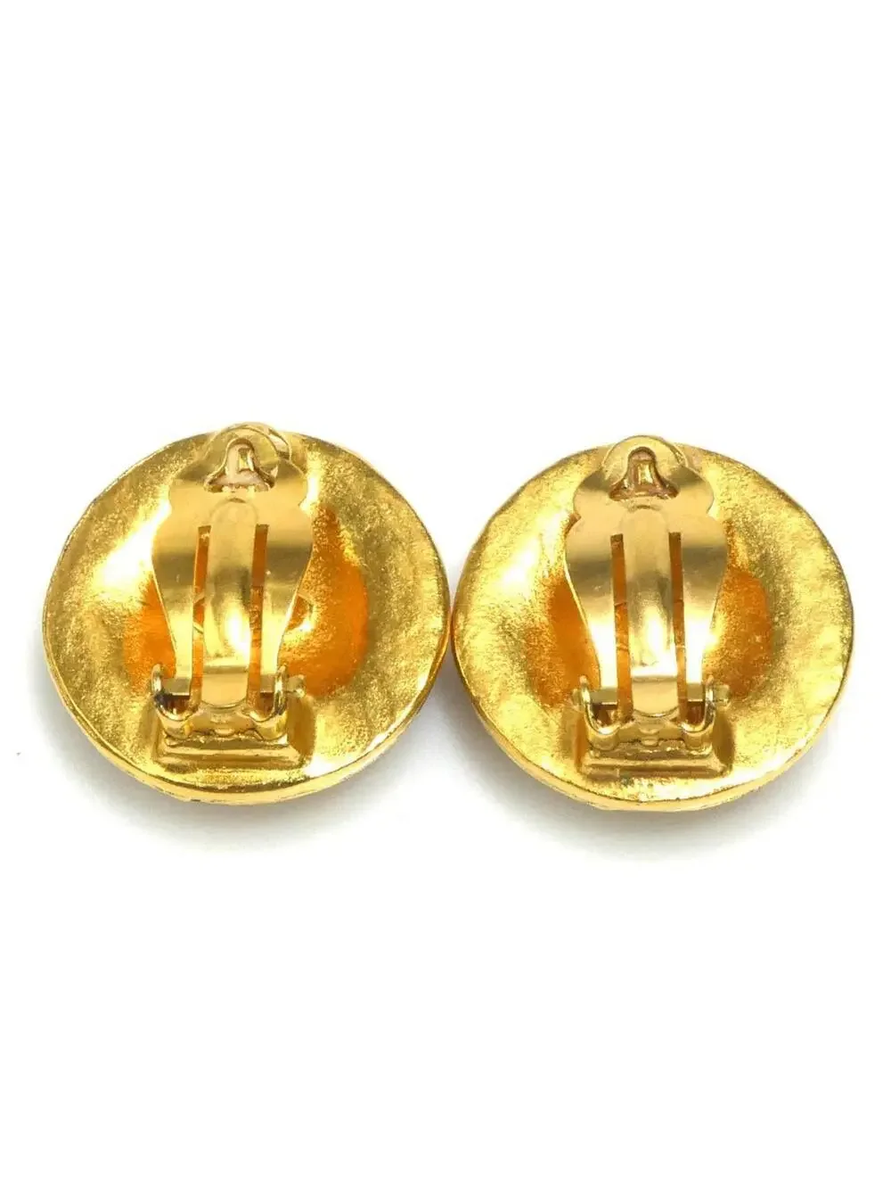 Chanel Cc Logo Clip-On Earrings Gold- #229223C71B